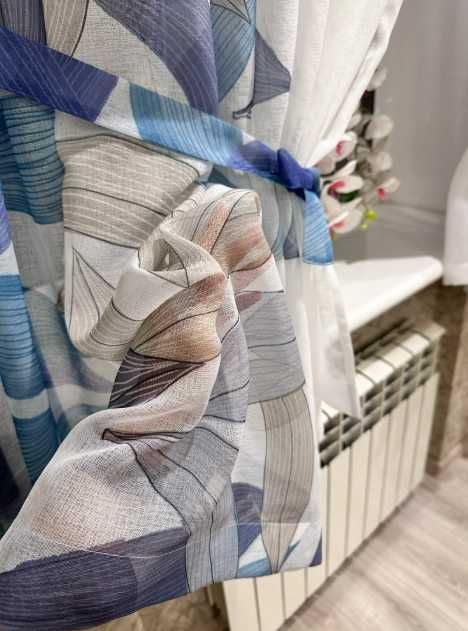 Готові тюль гардина кухня вітальня (є пошив) карниз 1.8-2 м ширини