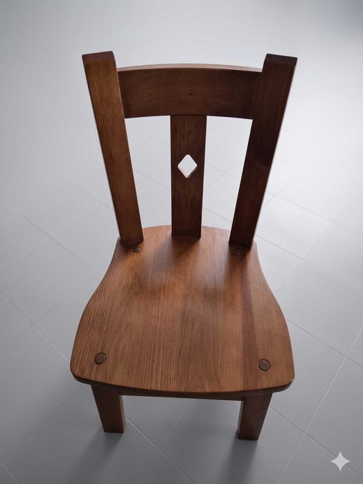 Mobília de Sala de Jantar Completa em Pinho Maciço (Estilo Rústico) – Bom Estado
