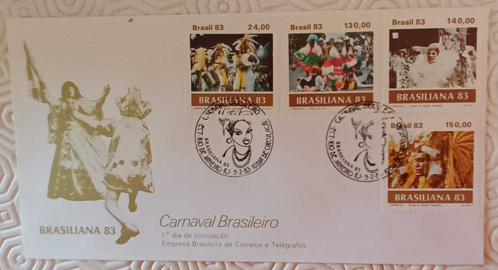 FDC Brasiliana 83 Rio de Janeiro Selos Carnaval