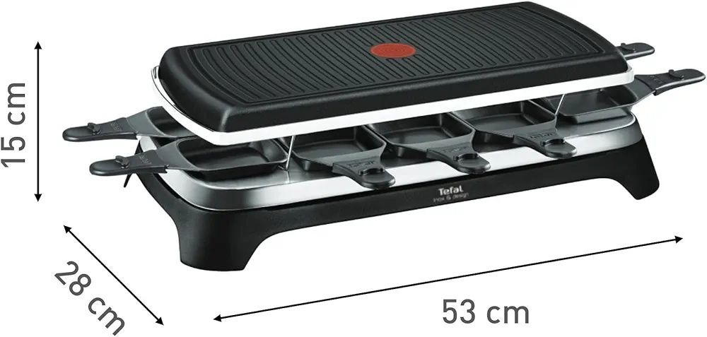 Tefal grill elektryczny raclette 8 patelek 1350w re458812