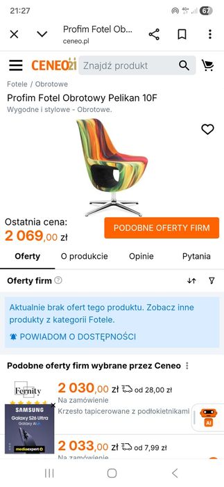 Fotel kolorowy Profim Pelikan