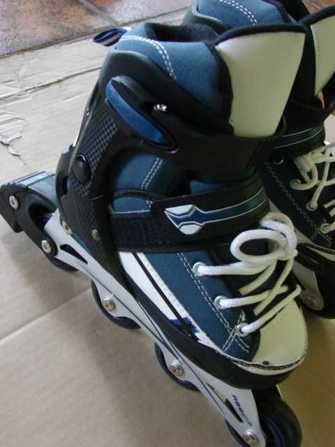 NOWE Dziecięce Regulowane Rolki Kauczuk Aluminium 32-35 OKAZJA !