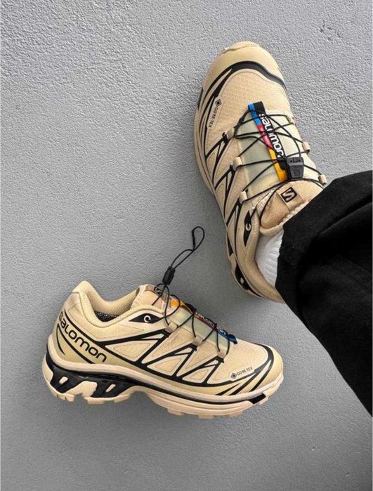 (БЕЗ ПЕРЕДОПЛАТИ)Salomon XT-6 Gore-tex Beige Brown Соломони ХТ-6