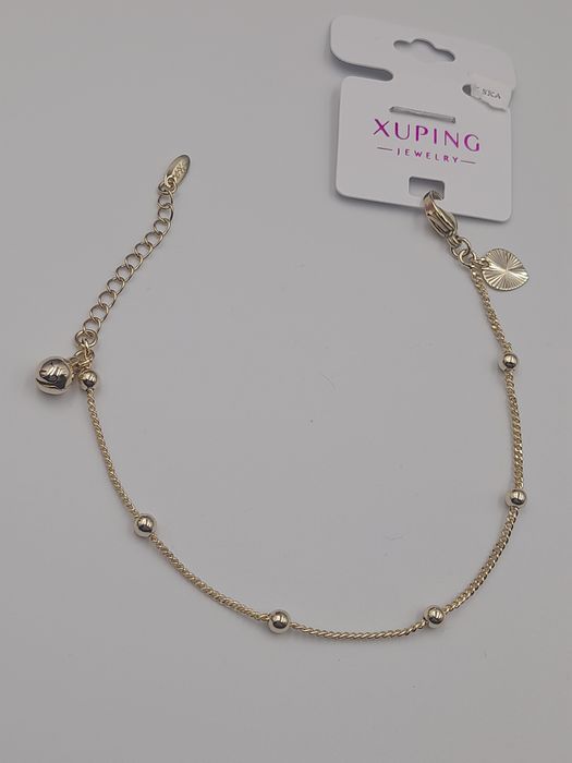 Bransoletka pozłacana 14 k z kuleczkami