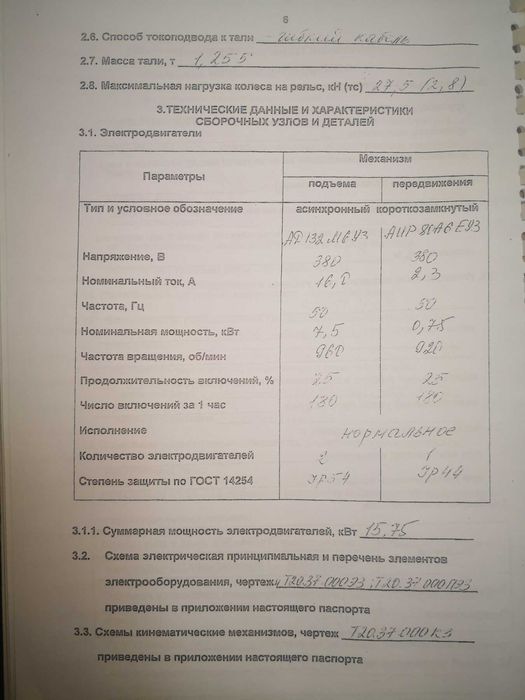 Тельфер/Таль електрична 10т, висота підйому 16м.