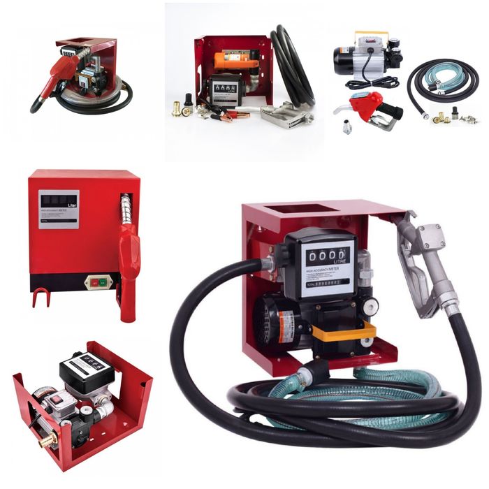 Мини АЗС, насос 12в. 24в. 220в. для перекачки дизельного топлива. 60л.