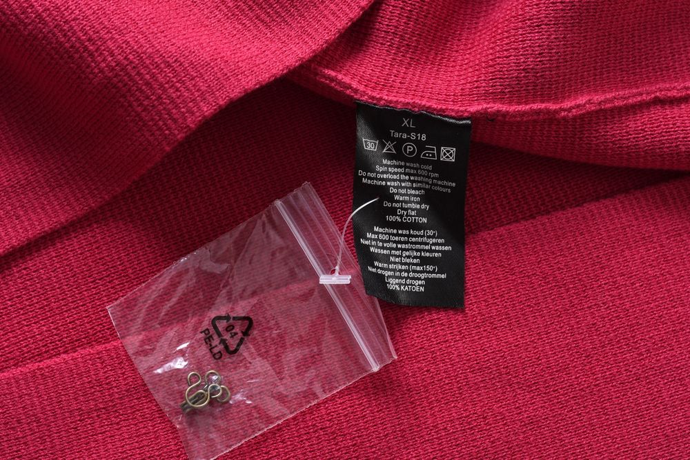 KYRA & KO malinowy kardigan damski sweter 100% bawełna XL 42