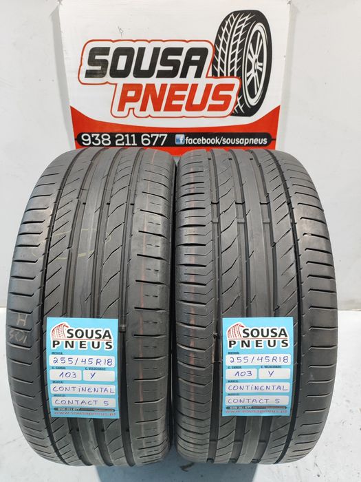 2 pneus semi novos 255-45R18 Continental - Oferta dos Portes