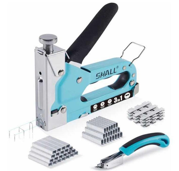 Zszywacz ręczny 3 w 1 Shall + komplet zszywek