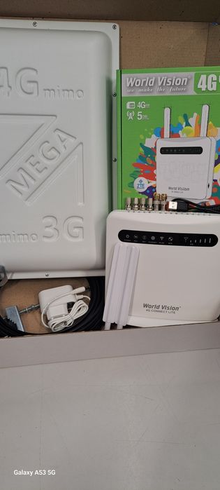 Комплект мобільного 4g інтернету роутер World Vision, антена Мімо Mega