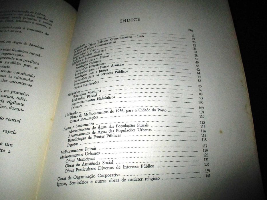 Livro Plano Comemorativo 1966 Ministério das Obras Públicas