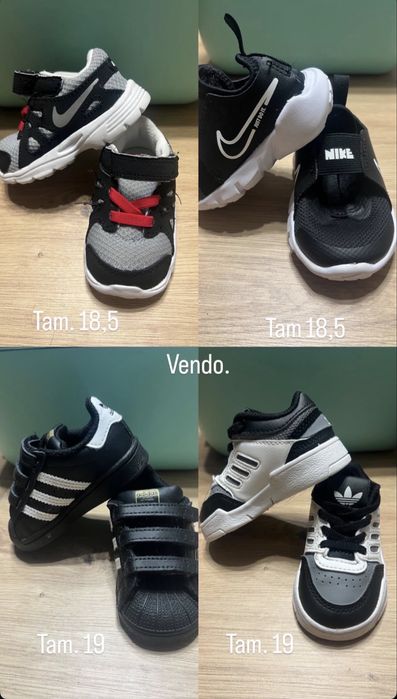 Sapatilhas tam 18,5 e 19