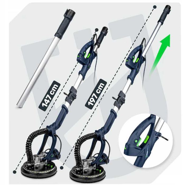 Szlifierka Do Gipsu Żyrafa 2200W Led Regulacja Papier 6 Torba NOWA