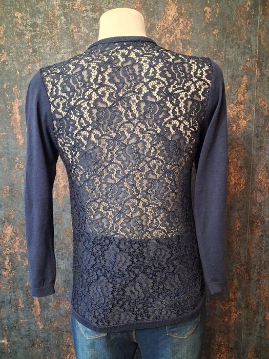 Kardigan , sweterek z koronką na plecach rozmiar S. Zara