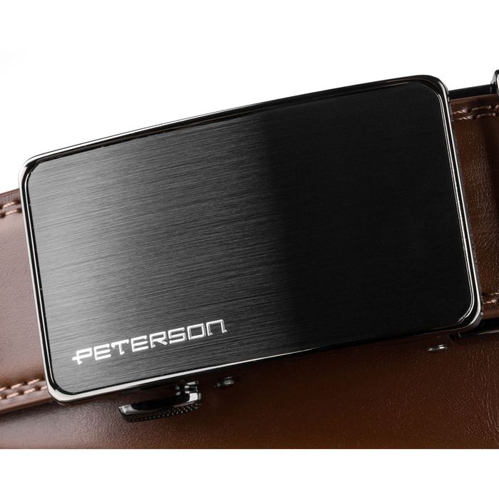 pasek męski z automatyczną klamrą wykonany ze skóry naturalne