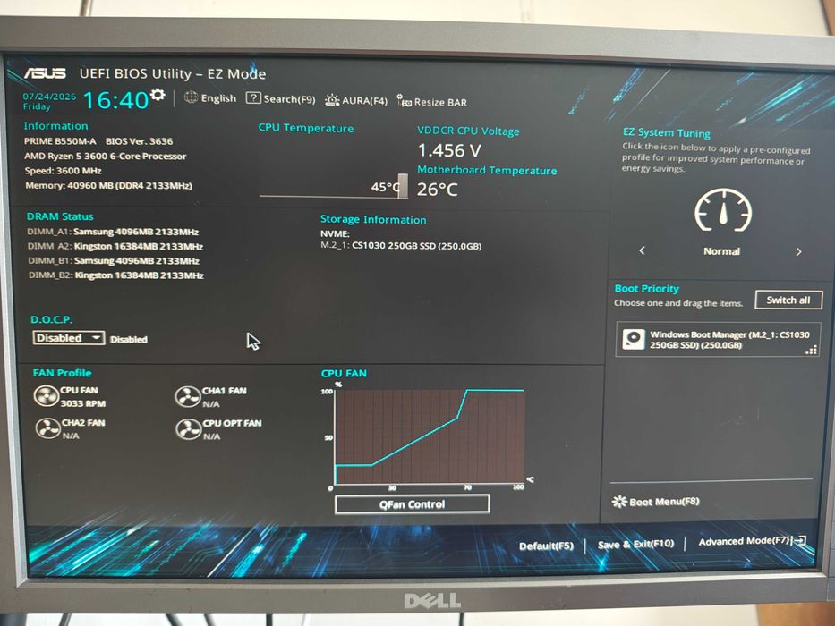 Asus Prime B550M-A. Sprawna