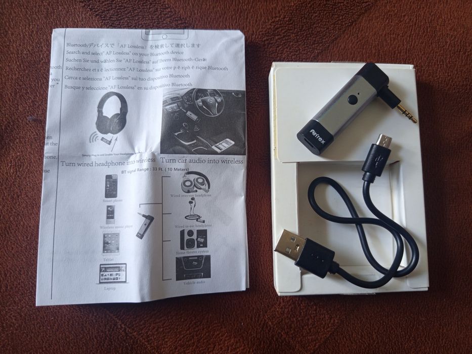 Adapter Bluetooth bezprzewodowy odbiornik audio z mikrofonem