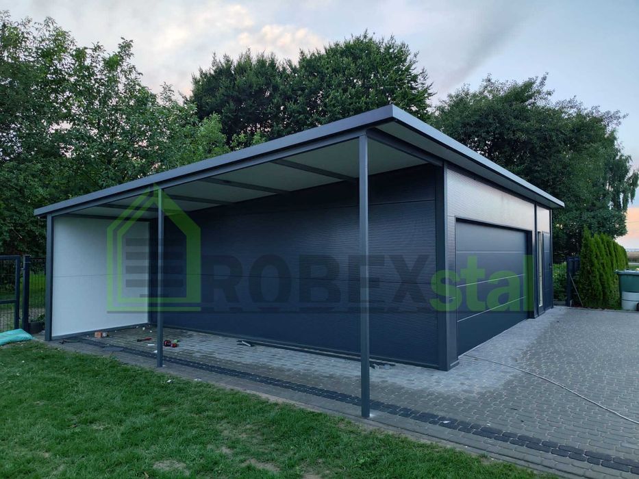 garaż z płyty warstwowej 7x7+wiata7x7 każdy wymiar montaż cały kraj