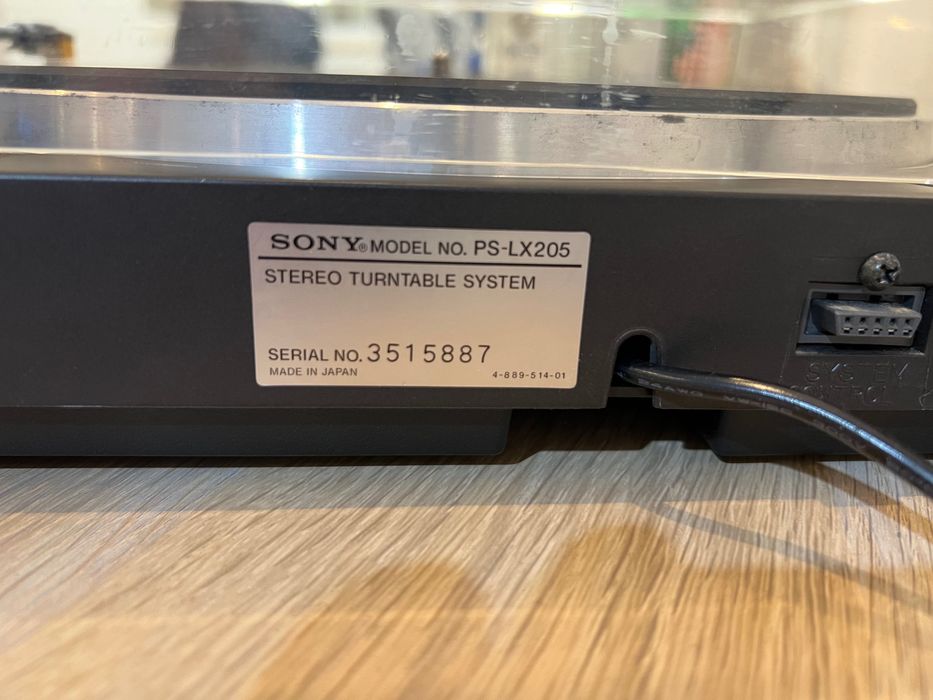 Gira-Discos Sony PS-LX205 + Colunas – Sistema Vintage Funcional