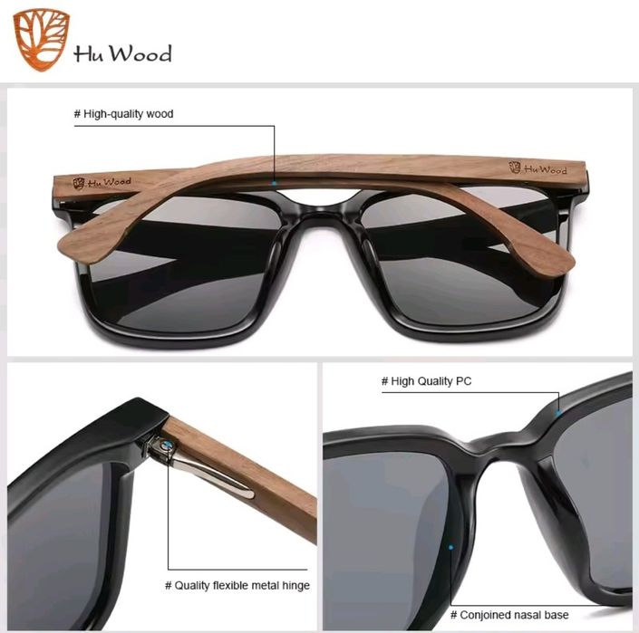 Óculos de sol Hu Wood (Envio Incluído)
