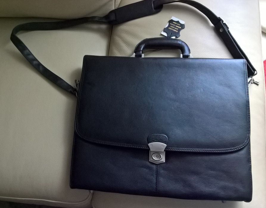 Torba męska walizka aktówka skórzana Briefcase model 1331A okazja