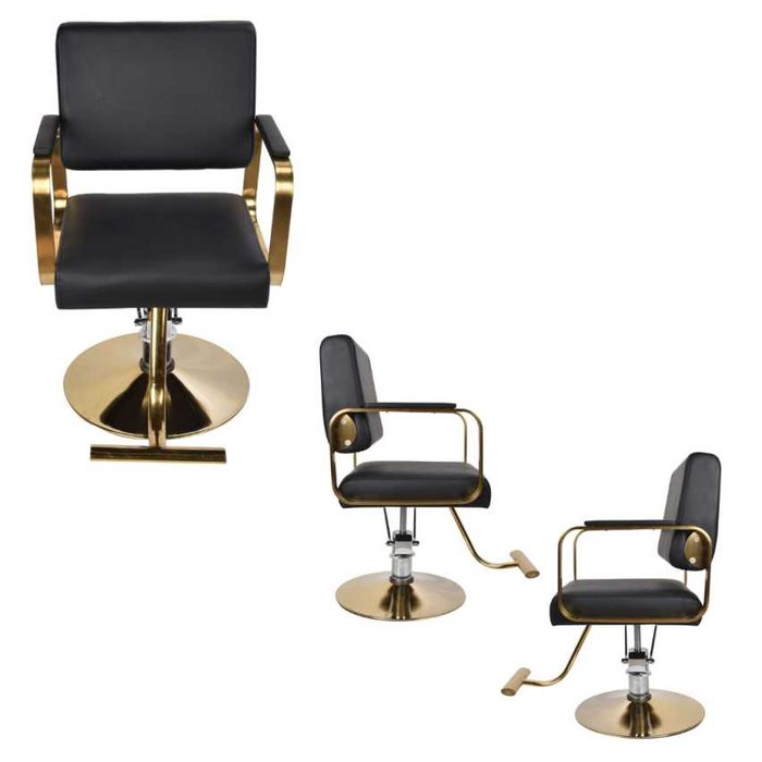 Cadeiras Hidráulicas em Dourado (NOVAS)