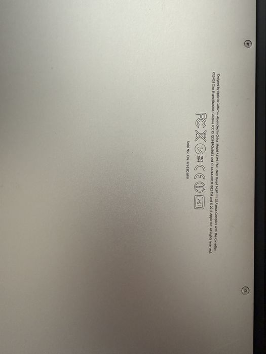 Macbook Model A1369