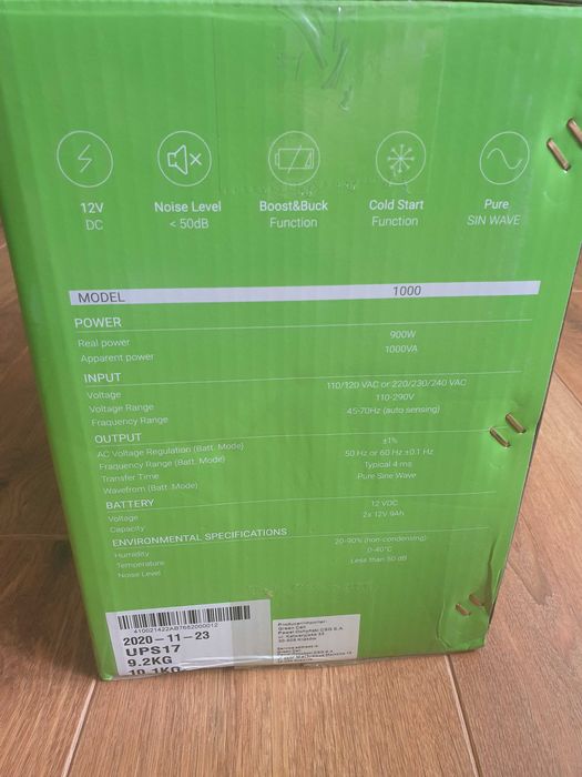 Zasilacz Awaryjny Green Cell  UPS 1000VA 900W Online MPII