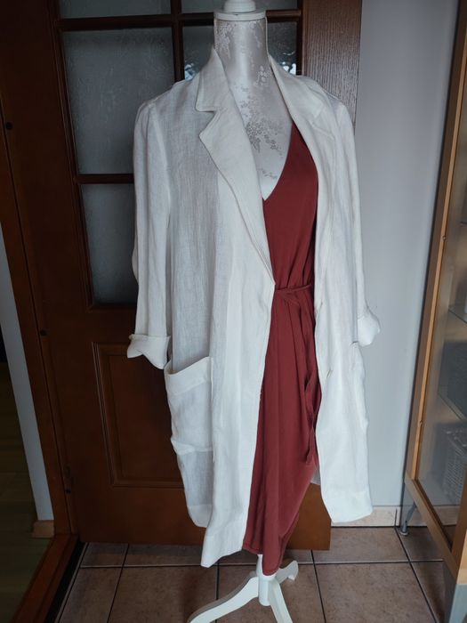 Narzutka lniana Zara XS