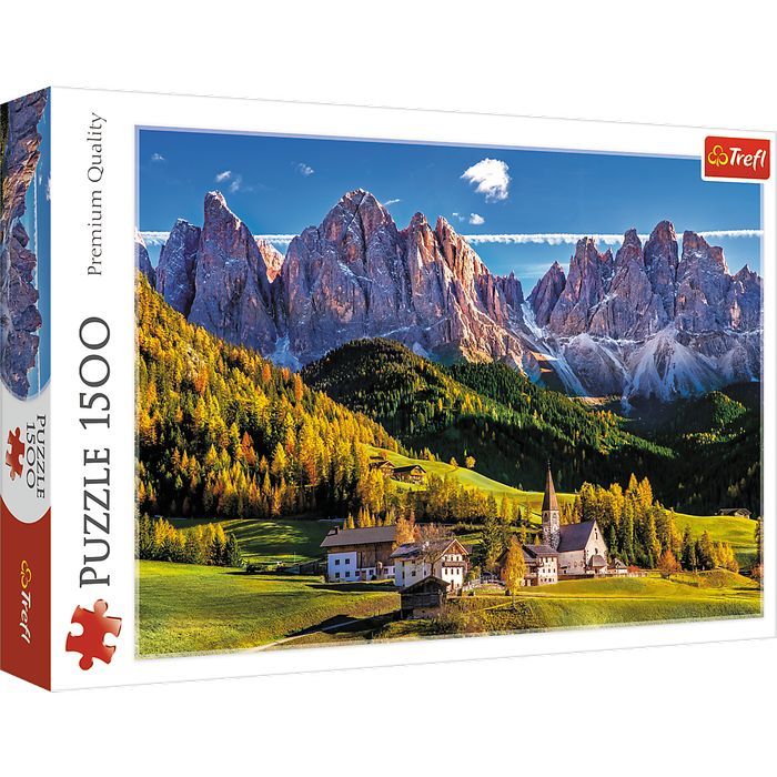 Puzzle 1500 Dolina Val Di Funes Dolomity Włochy 26163 Trefl Pap