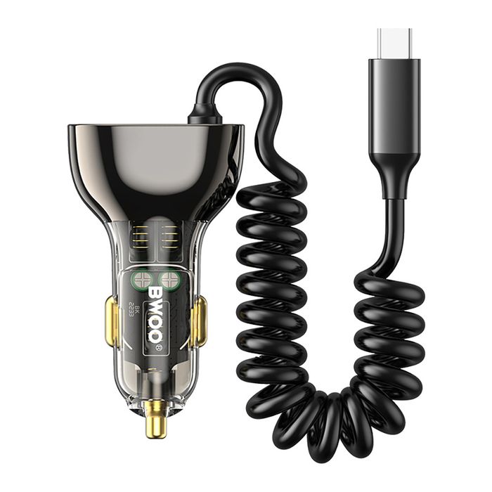 BWOO ładowarka samochodowa PD CC96C 1x USB-C 1x USB 30W z kabelem USB-