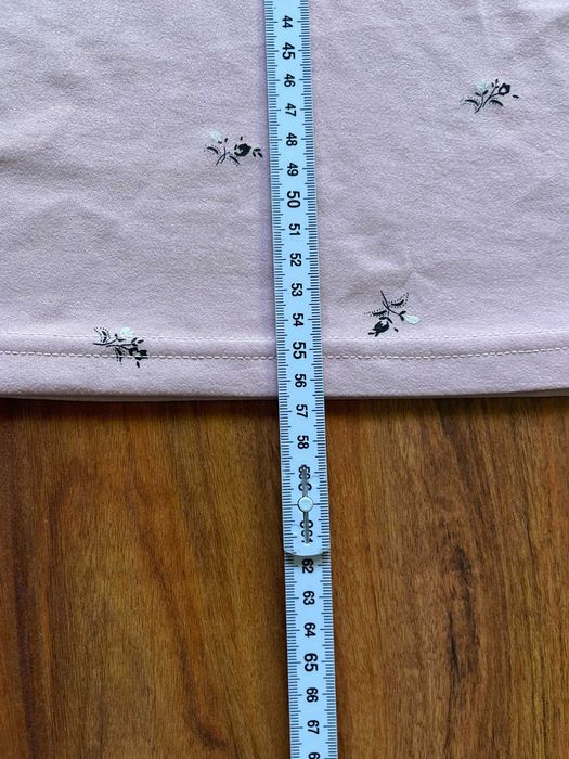 Różowa bluzka na szerokich ramiączkach w kwiaty 3XL / Nr 268