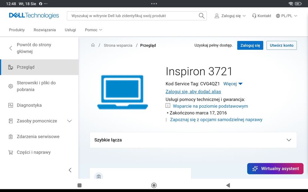 Laptop Dell Inspiron 3721