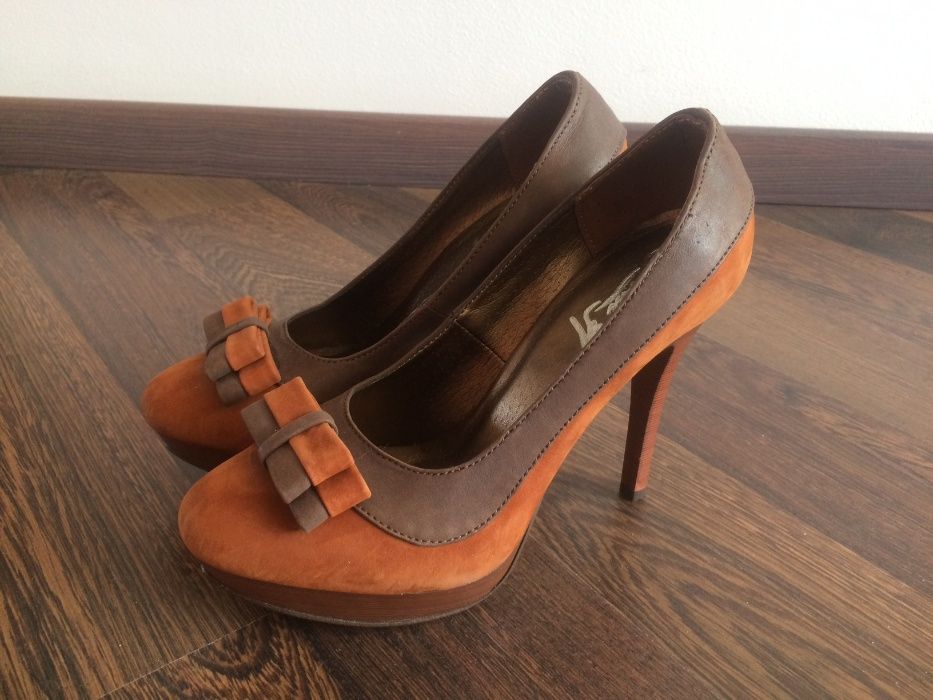 Półbuty, szpilki damskie skórzane, zamszowe NOWE r. 36