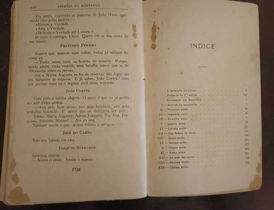 Livro raridade "Sermões da Montanha"
