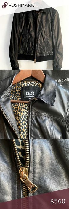 Кожаная женская куртка Dolce&Gabbana чёрного цвета, оригинал Италия
Ко