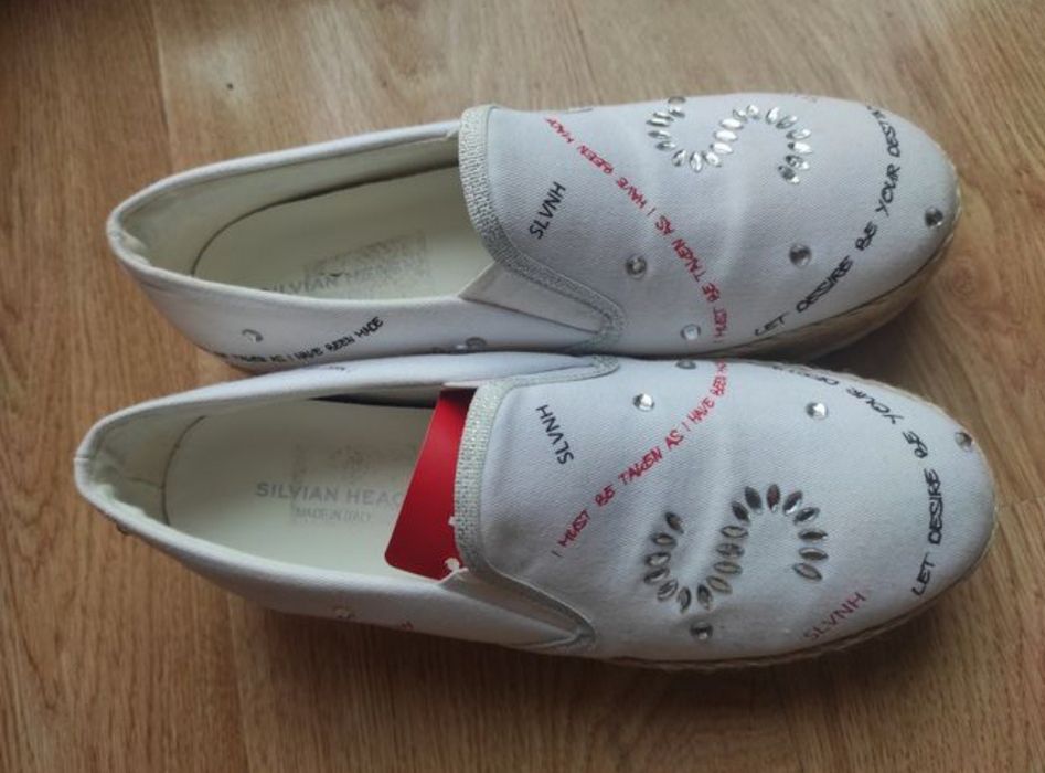 Buty espadryle damskie białe 39 Silvian Heach nowe z metką włoskie
