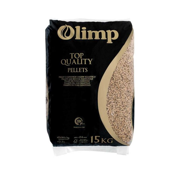 Pellet drzewny OLIMP Stelmet 15kg | paleta 975kg | A1 ENplus | 6mm