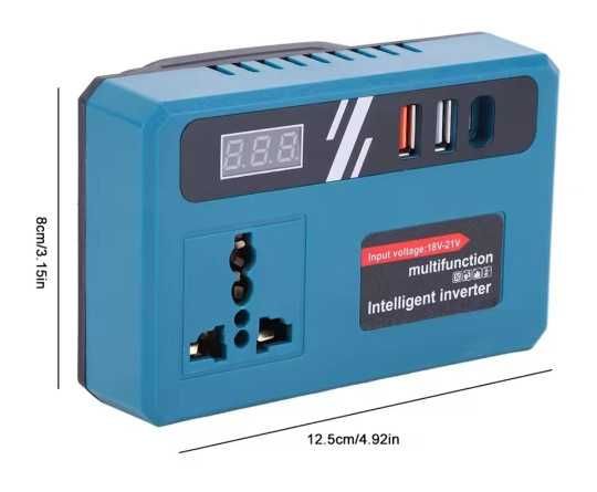 Портативний акумуляторний інвертор заряджання USB 220В 150ВТ ак. USB-C