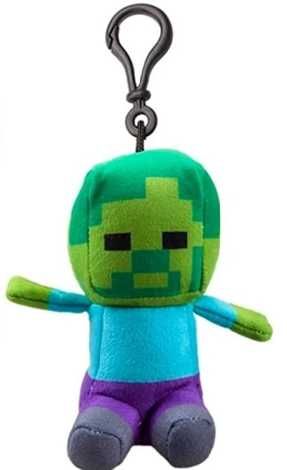 Pluszak Maskotka Zawieszka MINECRAFT Plush ZOMBIE Clip 13 CM Nowy
