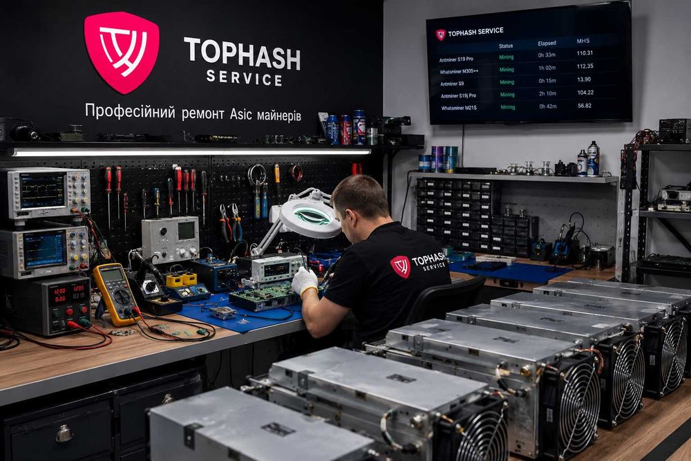 TopHash Service — сервісний центр з ремонту ASIC майнерів