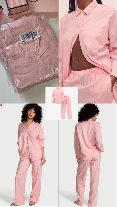 Піжама Victoria's Secret Оригінал Modal-Cotton Long Pajama Set, S, M