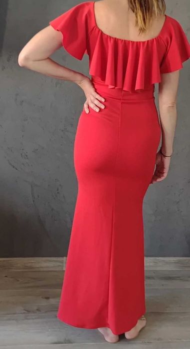 Sukienka wieczorowa czerwona na wesele M 38 s 36