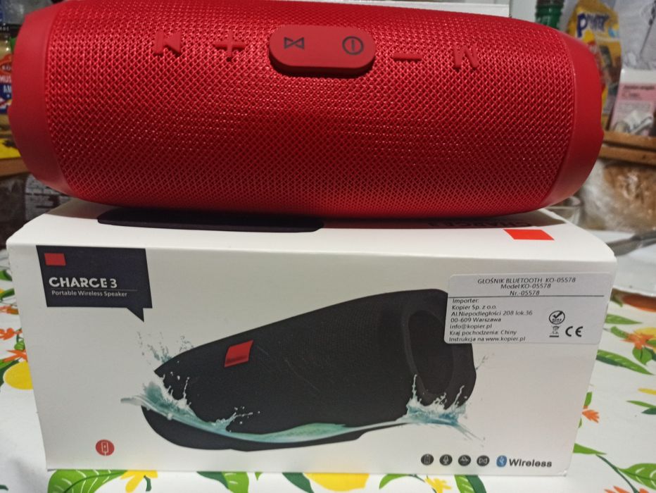 Głośnik charge 3 czerwony nowy