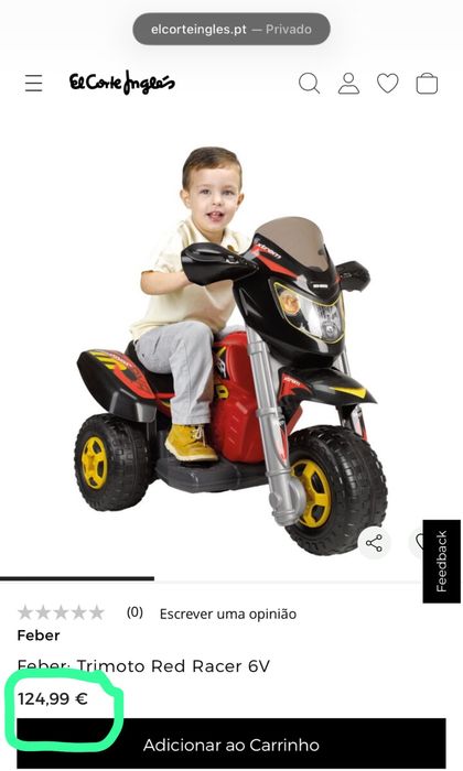 Mota Elétrica Infantil 6V com Carregador – Como Nova, Pouco Uso