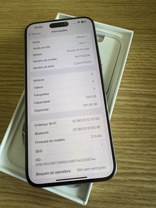 Iphone 15 Pro Max 256GB Natural Titanium