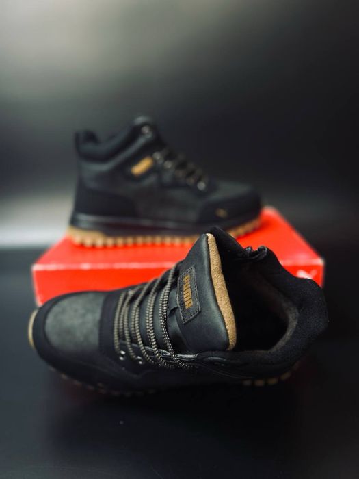 Ботинки кроссовки Puma размеры 40-46/ кожаные кросовки зима до -31°