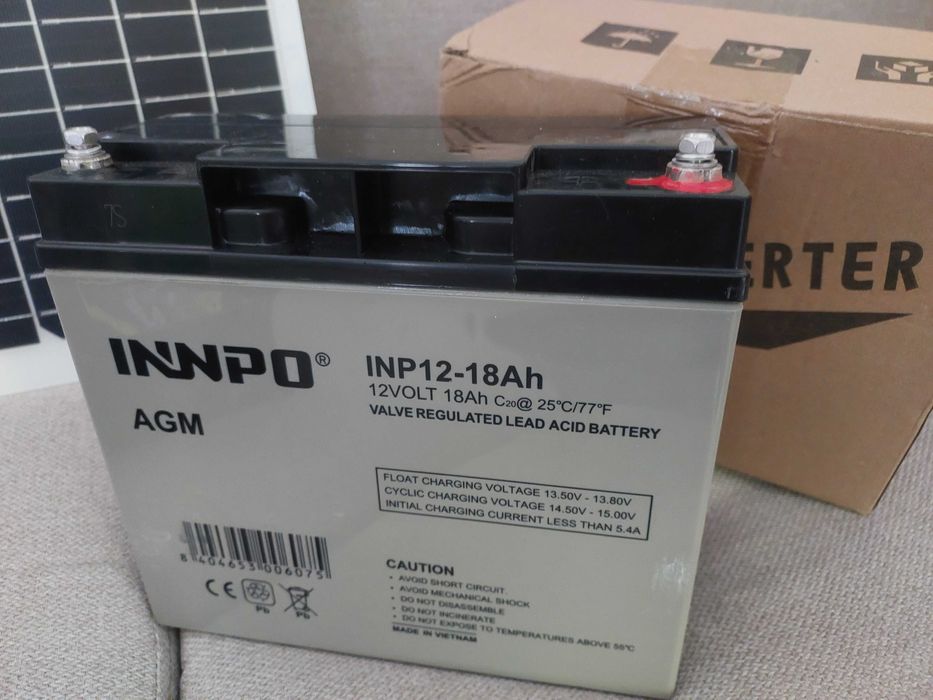 Kit fotovoltaico completo- 2xPainel solar+Controlador+Bateria+Inversor