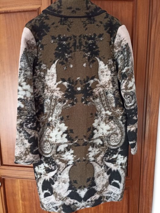 Casaco de lã Escorpion cinza e verde mesclados XL