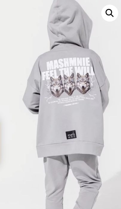 Bluza z kapturem MashMnie  szara r. 152-158